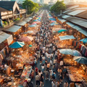 Vibrant Chatuchak Weekend Market Scene