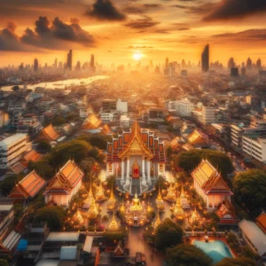 View from the Golden Mount at Wat Saket