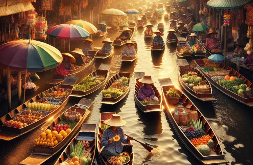 A Glimpse into the Past at the Historical Tha Kha Floating Market