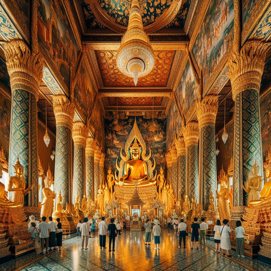 The Grand Architecture of Wat Phra Kaew and the Emerald Buddha, Bangkok