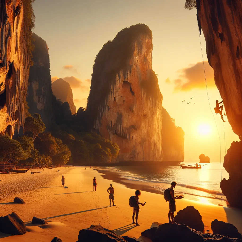 The Serenity of Railay Beachs Limestone Cliffs, Krabi