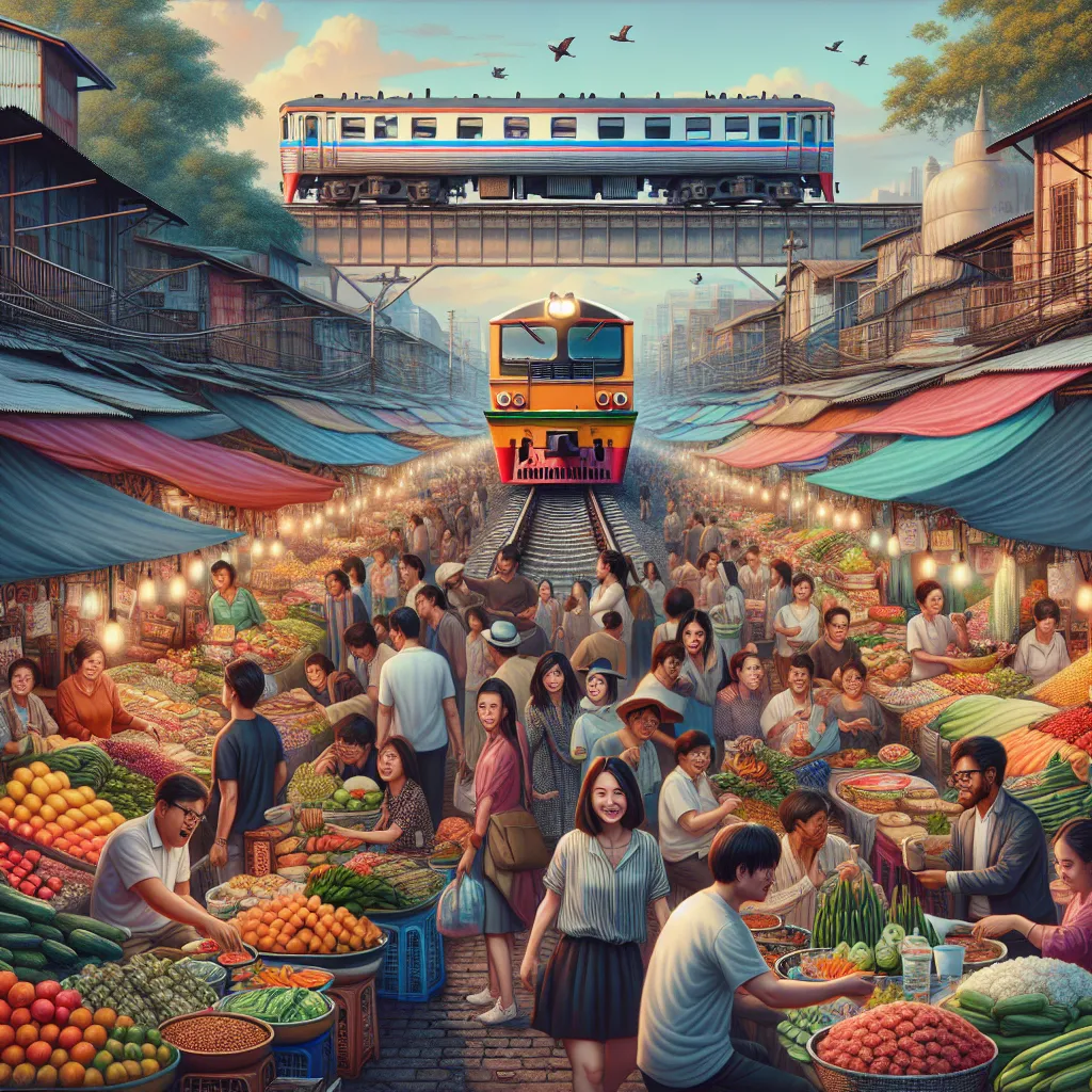 The Bustling Charm of Mae Klong Railway Market